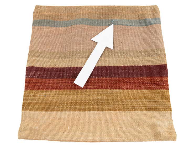 1' 6 x 1' 6 Hand Woven Pillow Wool Square Rug
