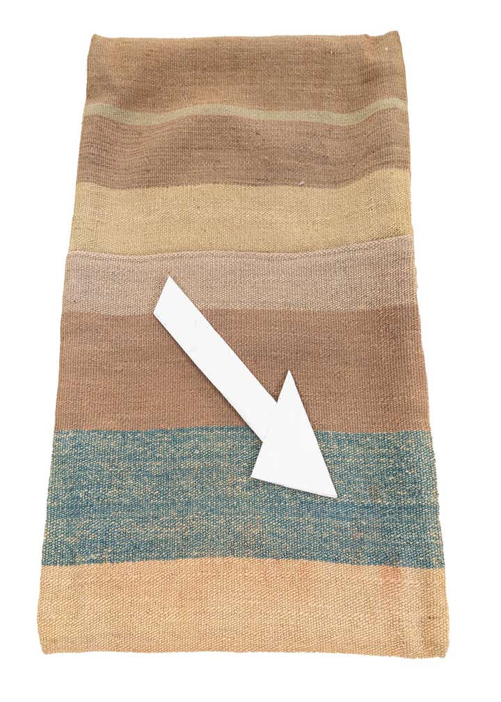 1' 6 x 1' 7 Hand Woven Pillow Wool Square Rug