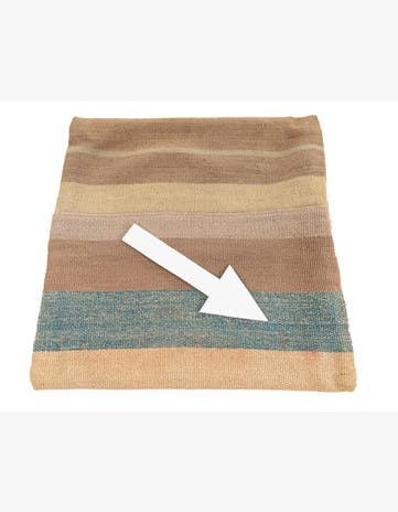 1' 6 x 1' 7 Hand Woven Pillow Wool Square Rug