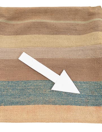 1' 6 x 1' 7 Hand Woven Pillow Wool Square Rug