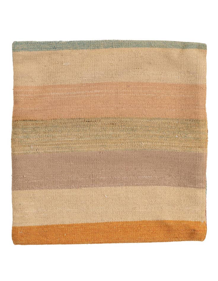 Detail image of 1' 6 x 1' 7 Hand Woven Pillow Wool Square Rug