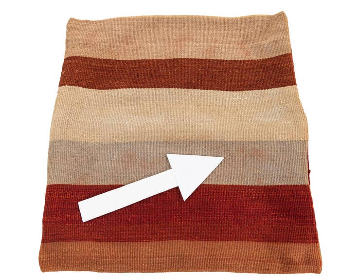 Detail image of 1' 5 x 1' 6 Hand Woven Pillow Wool Square Rug