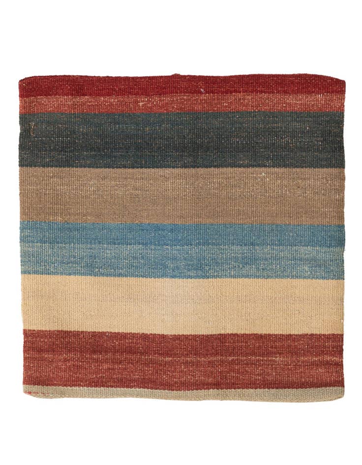 Detail image of 1' 6 x 1' 6 Hand Woven Pillow Wool Square Rug