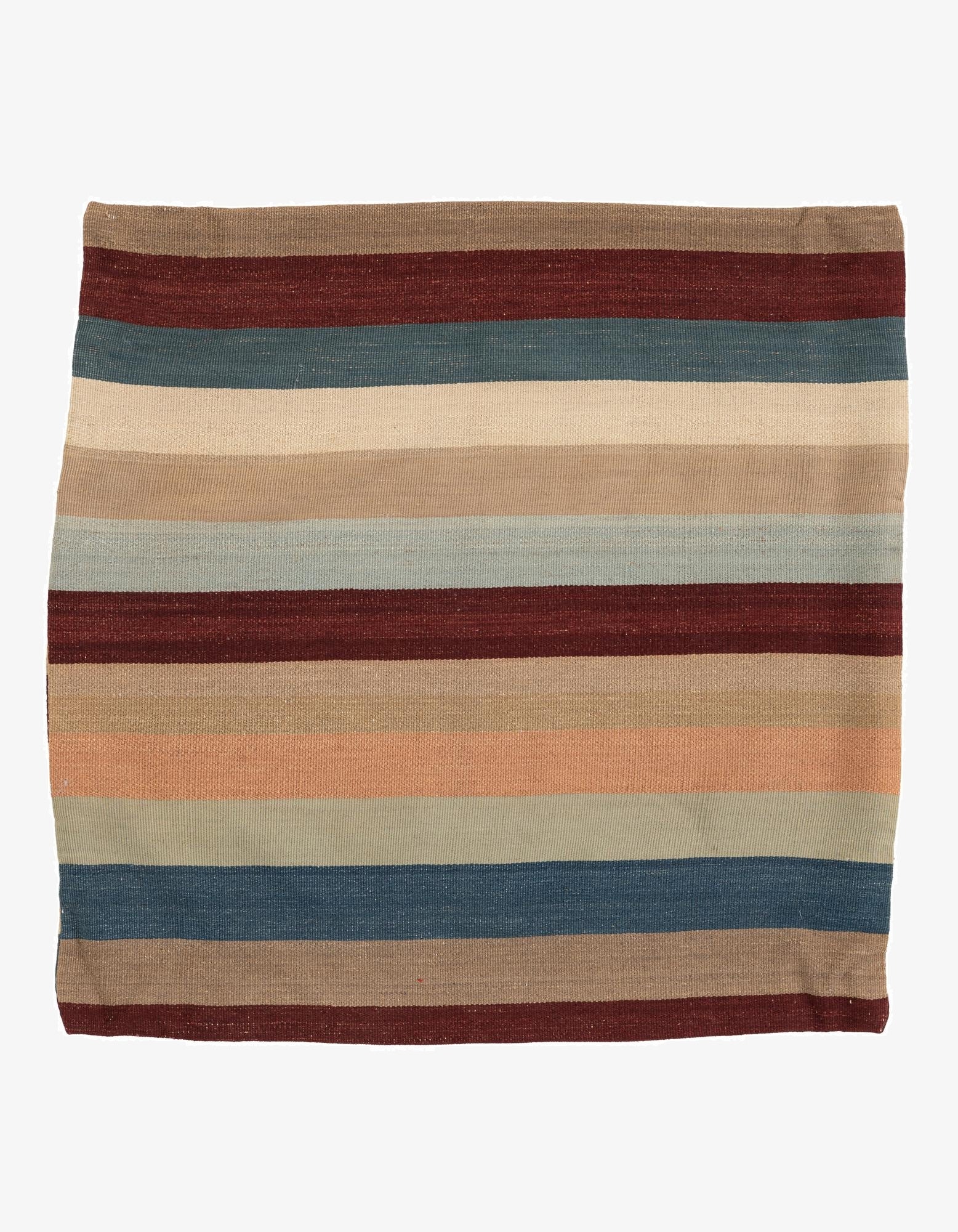 3' 2 x 3' 3  Hand Woven Pillow Wool Square Rug