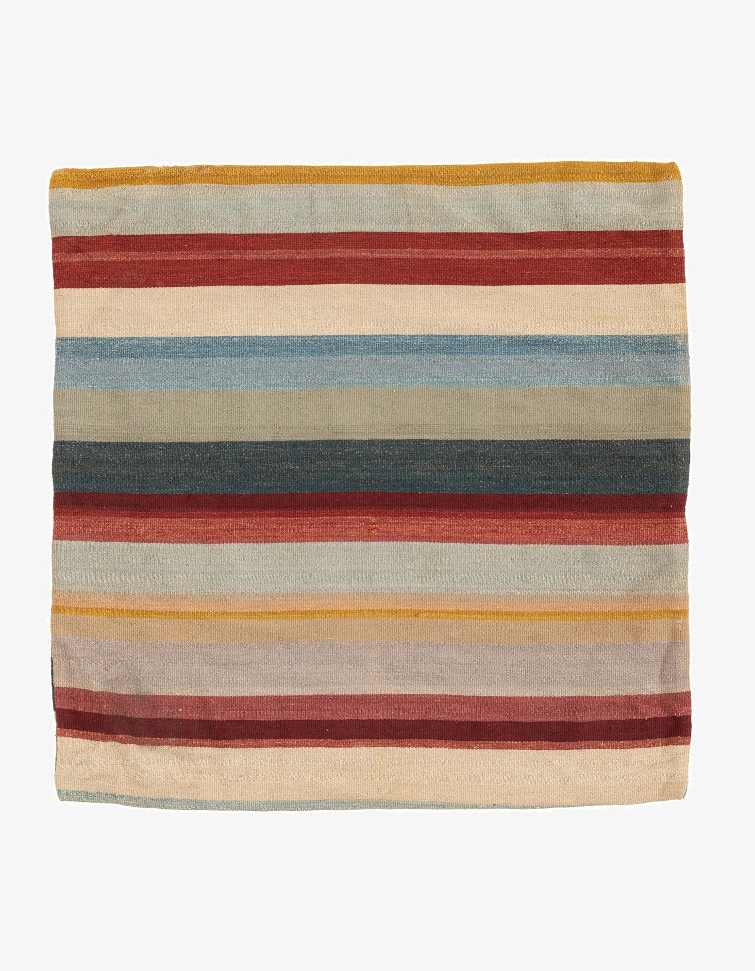 3' 3 x 3' 3  Hand Woven Pillow Wool Square Rug