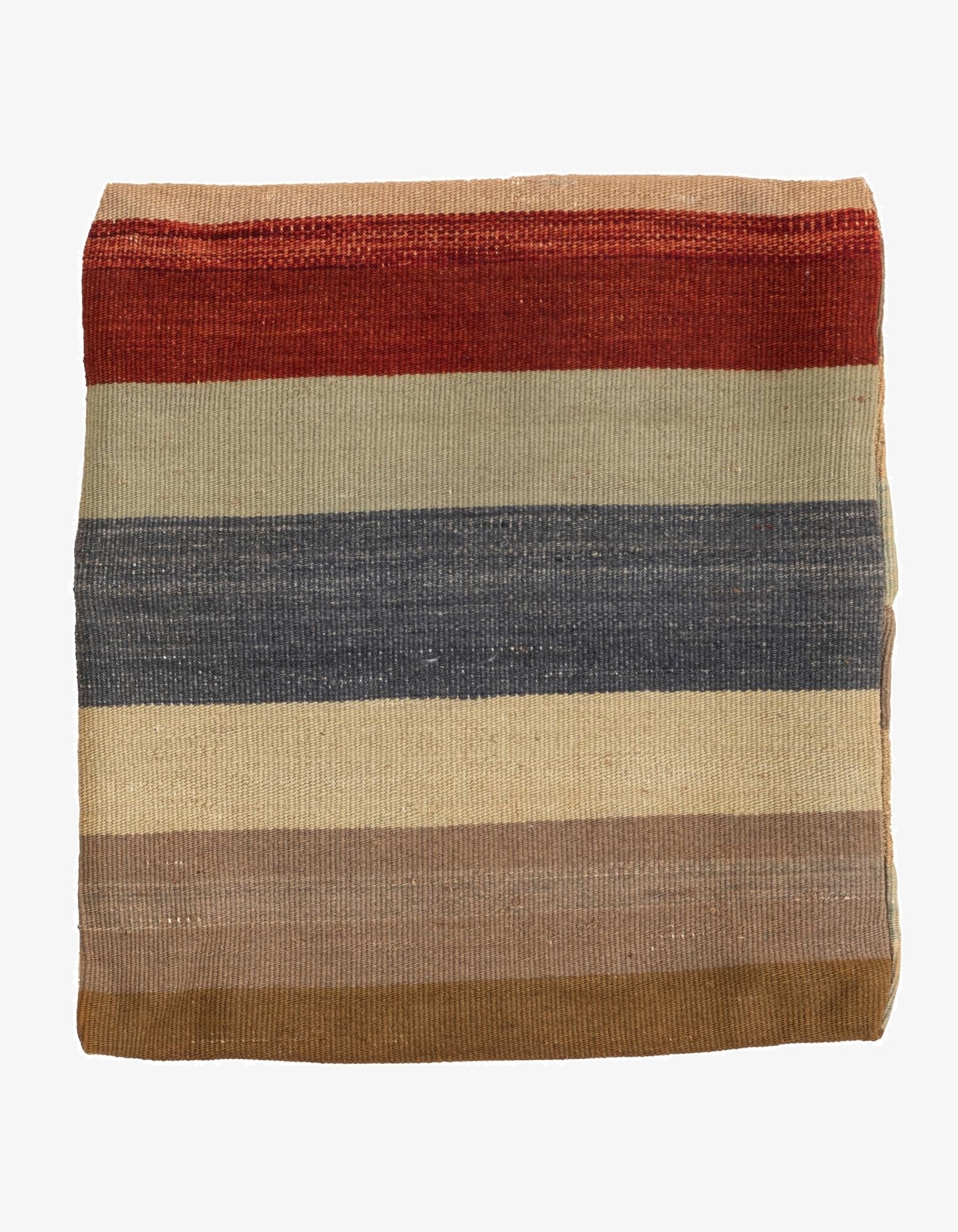 1' 5 x 1' 6  Hand Woven Pillow Wool Square Rug