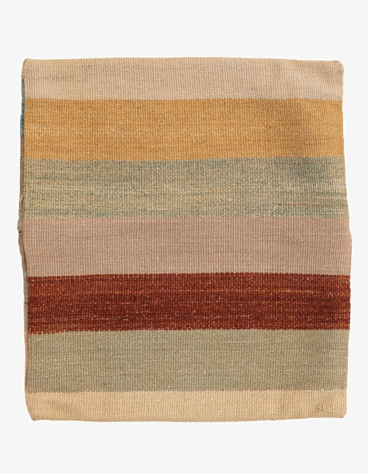 1' 5 x 1' 6  Hand Woven Pillow Wool Square Rug