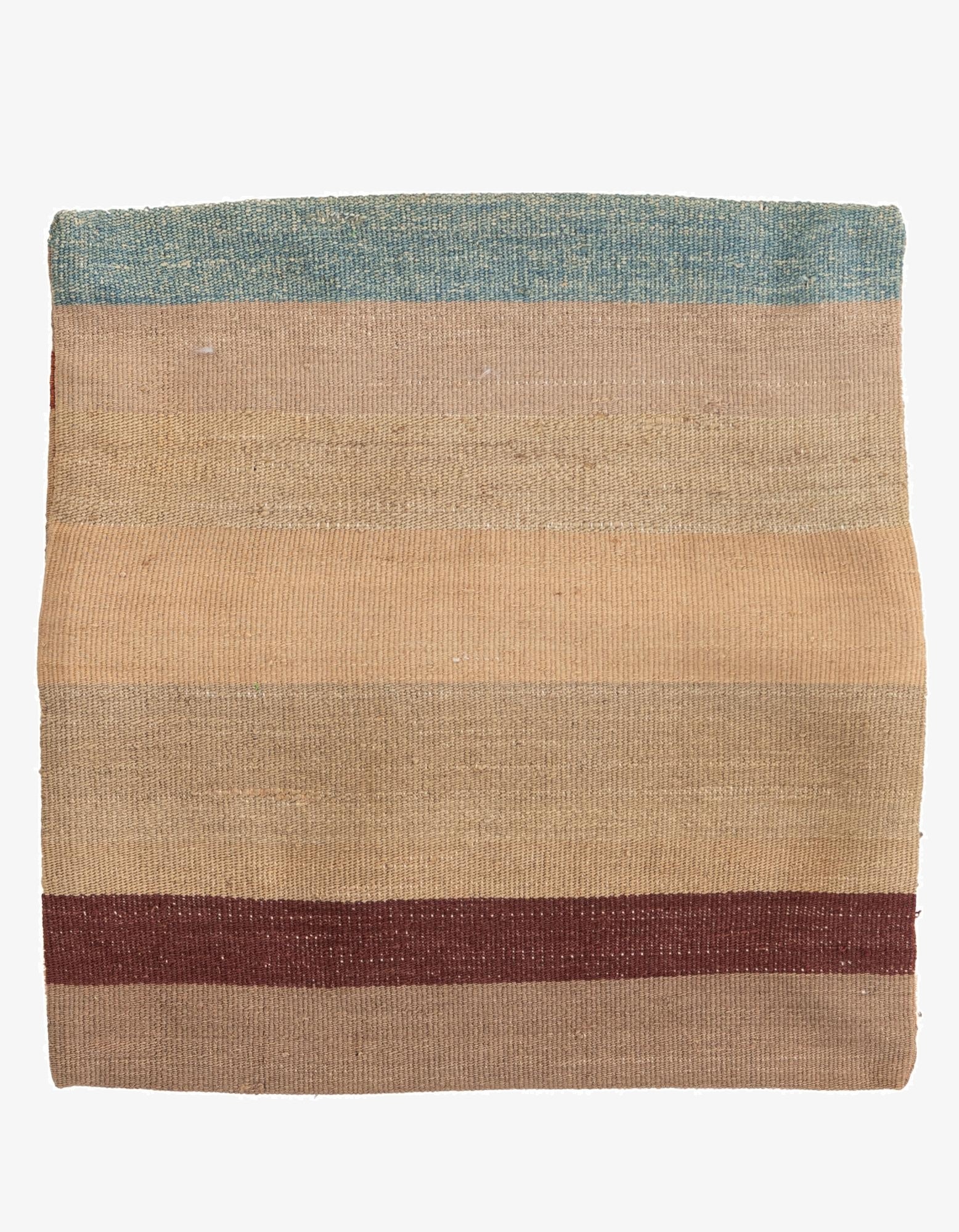 1' 5 x 1' 6  Hand Woven Pillow Wool Square Rug
