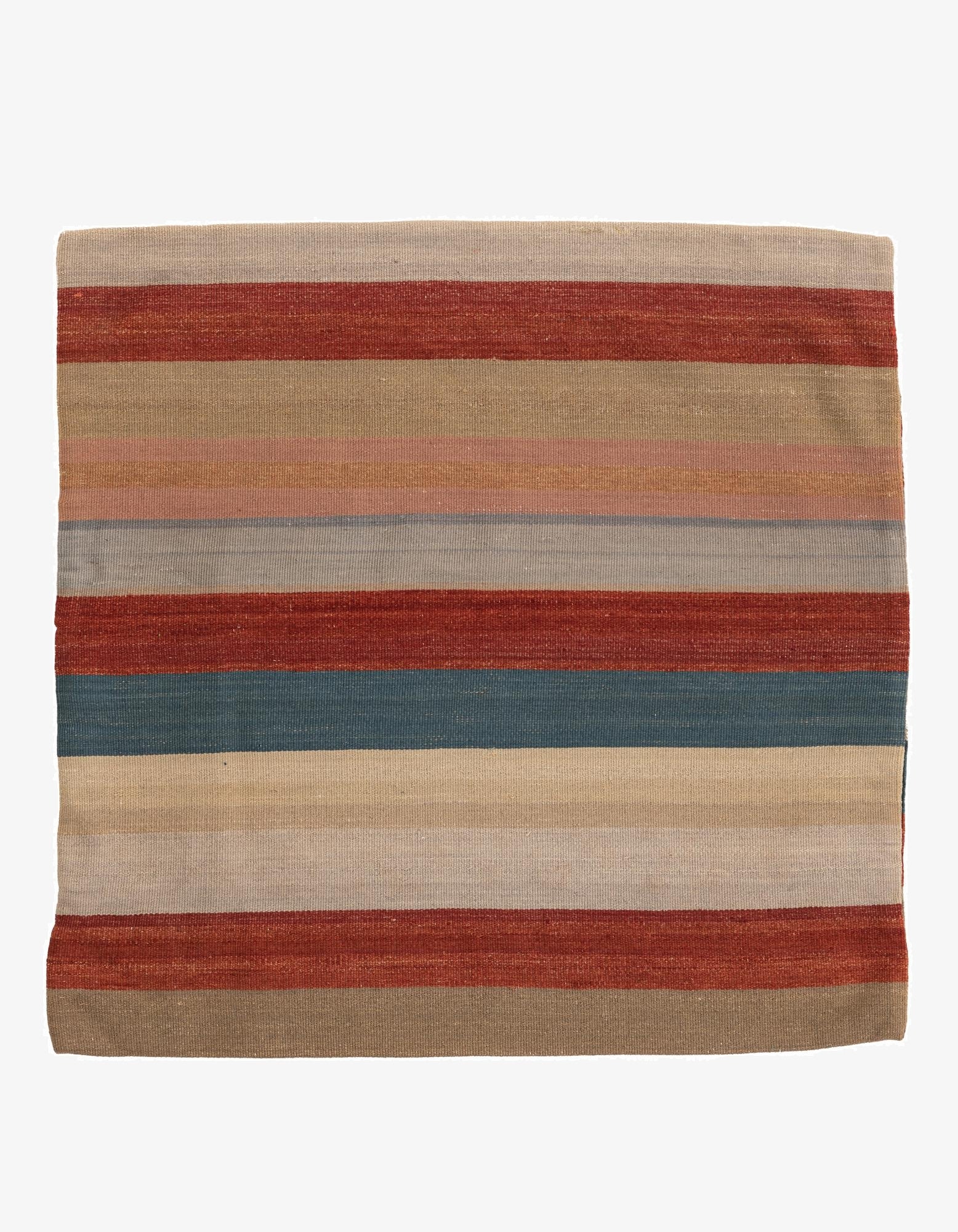 3' 2 x 3' 3  Hand Woven Pillow Wool Square Rug