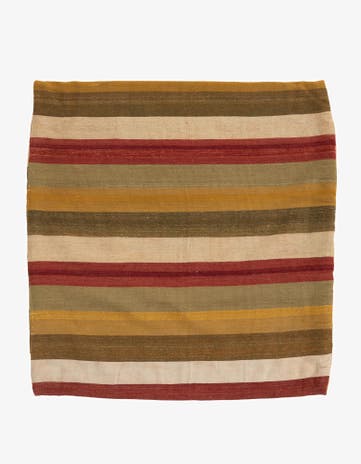 3' 2 x 3' 3 Hand Woven Pillow Wool Square Rug