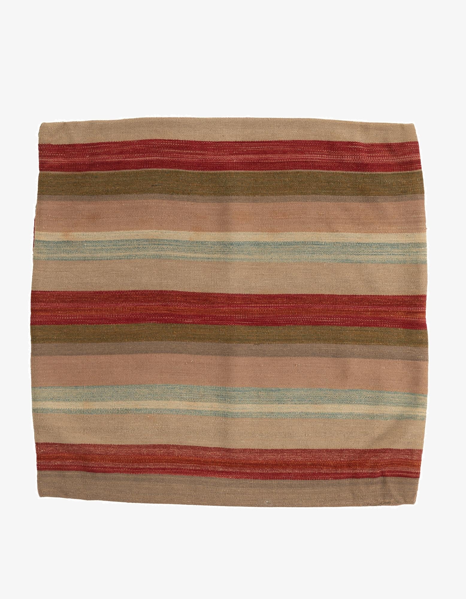 3' 3 x 3' 4  Hand Woven Pillow Wool Square Rug