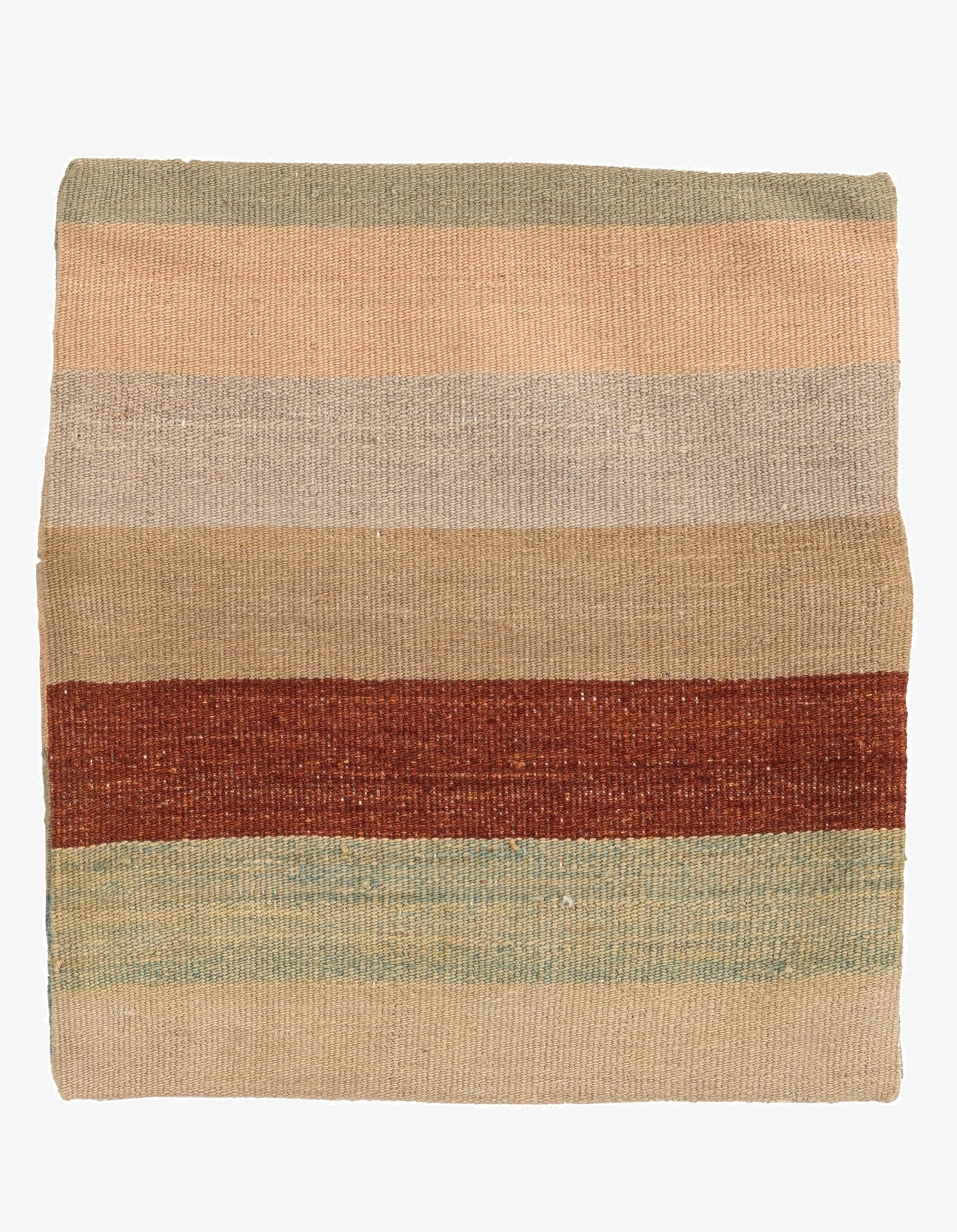 1' 5 x 1' 6  Hand Woven Pillow Wool Square Rug