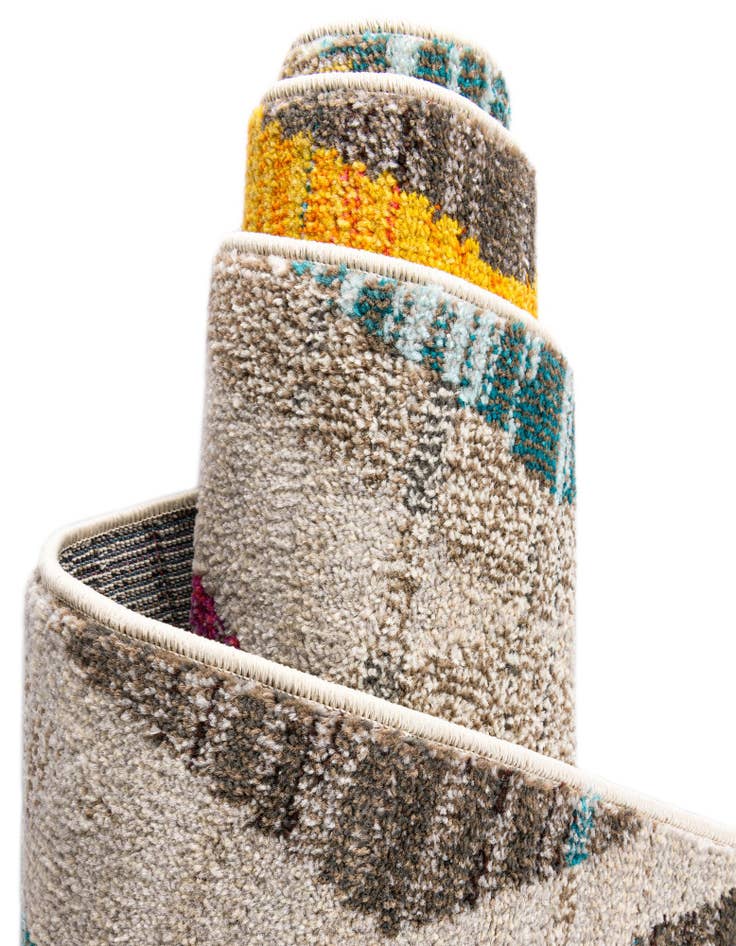 Detail image of 6' x 6'  Washable Santa Fe Square Rug