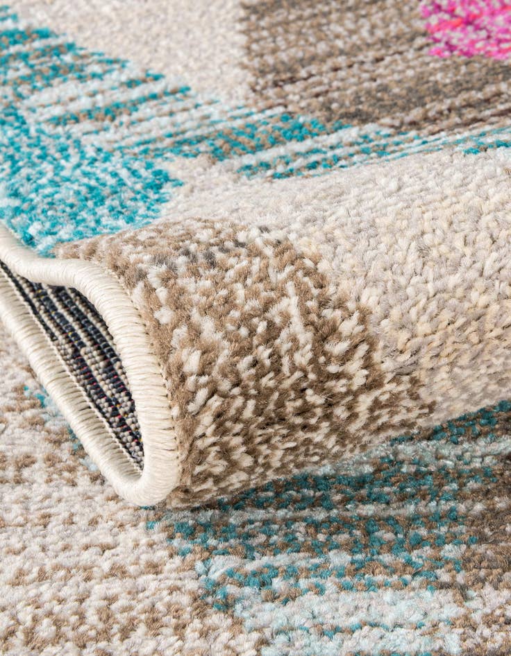 Detail image of 6' x 6'  Washable Santa Fe Square Rug