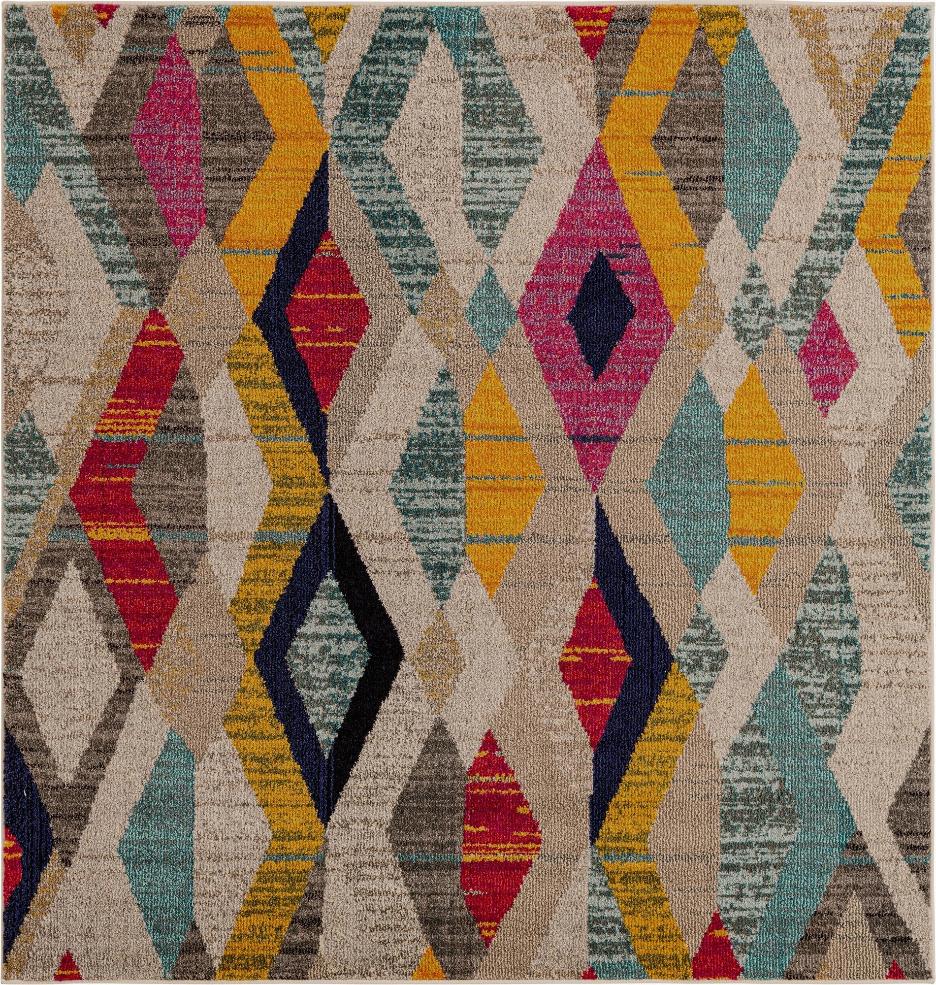 6' x 6'  Washable Santa Fe Square Rug