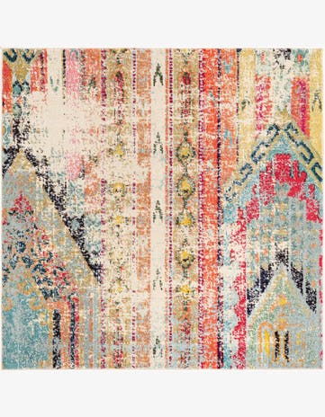 5' x 5' Washable Santa Fe Square Rug