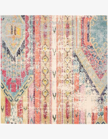 8' x 8' Washable Santa Fe Square Rug