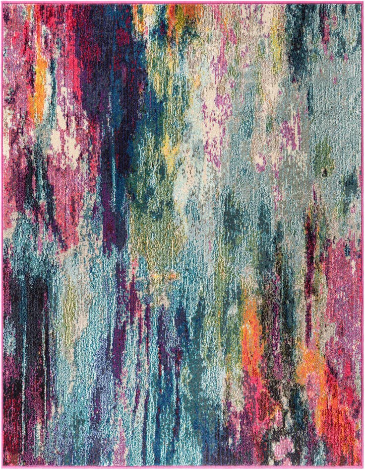 Detail image of 5' 3 x 5' 3 Washable Spectrum Square Rug