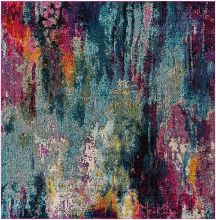 7' 10 x 7' 10 Washable Spectrum Square Rug