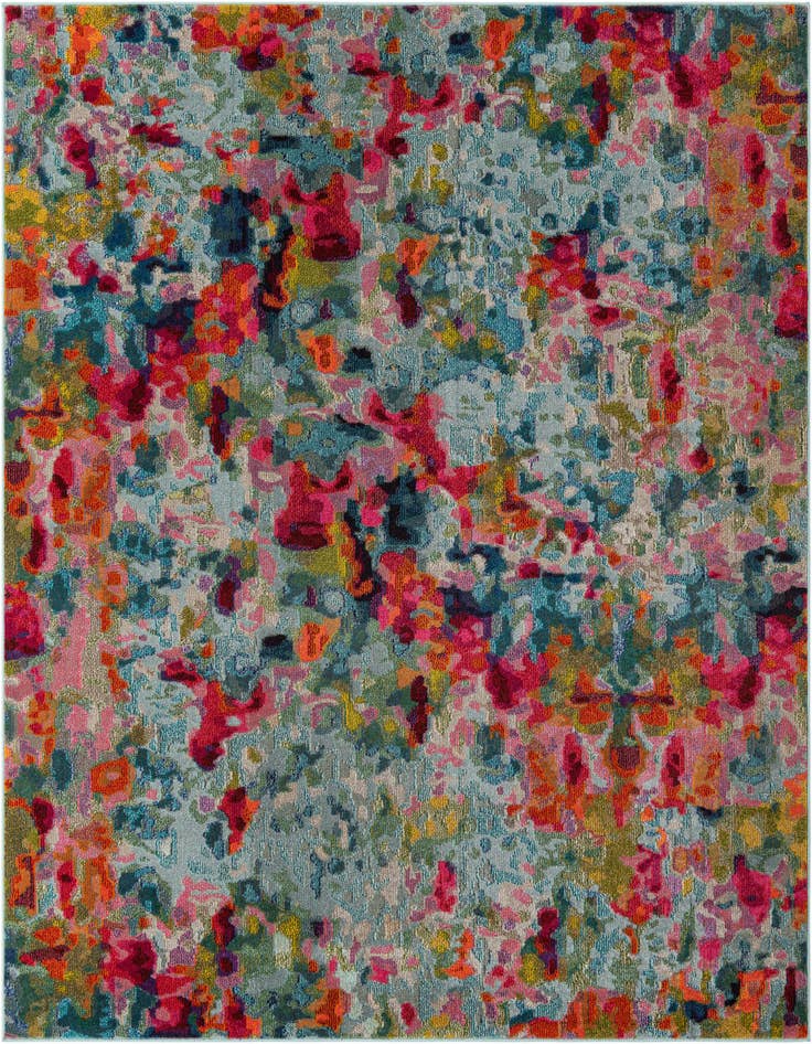 Detail image of 5' 3 x 5' 3 Washable Spectrum Square Rug