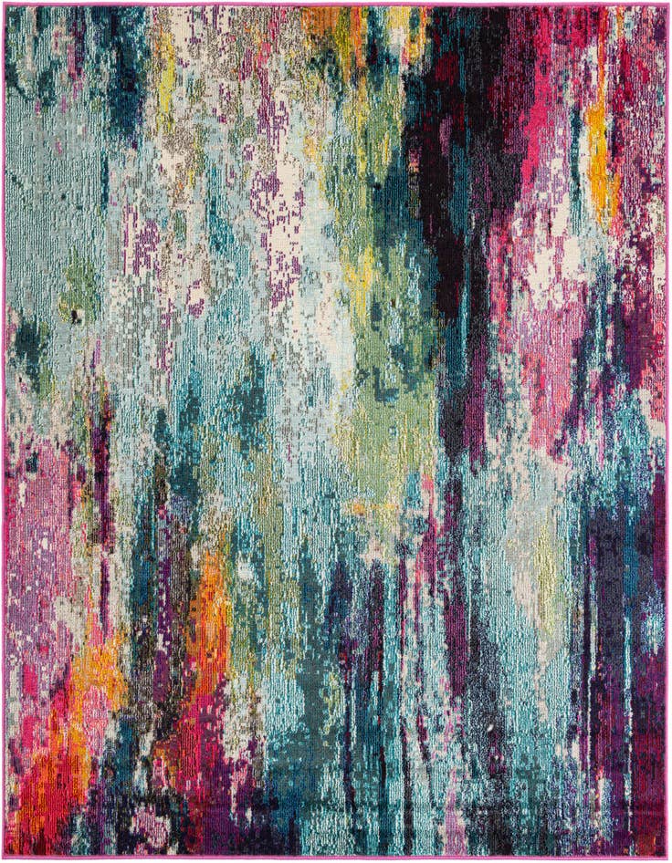 Detail image of 6' 1 x 6' 1 Washable Spectrum Square Rug