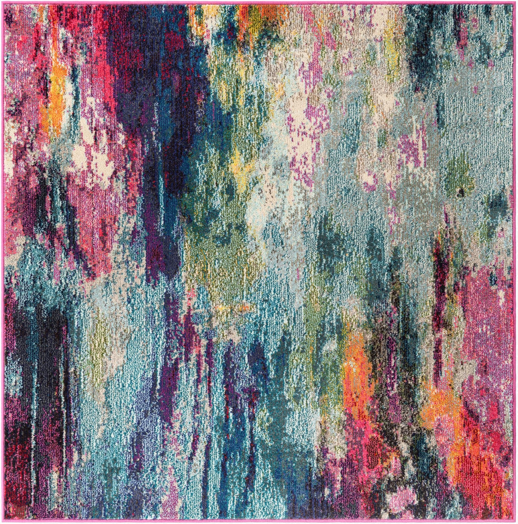 5' 3 x 5' 3  Washable Spectrum Square Rug