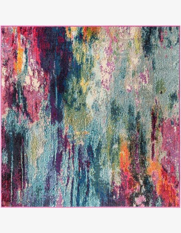 Washable Spectrum Square Rug