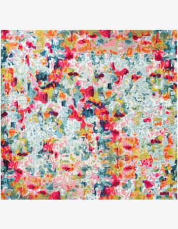 Washable Spectrum Square Rug