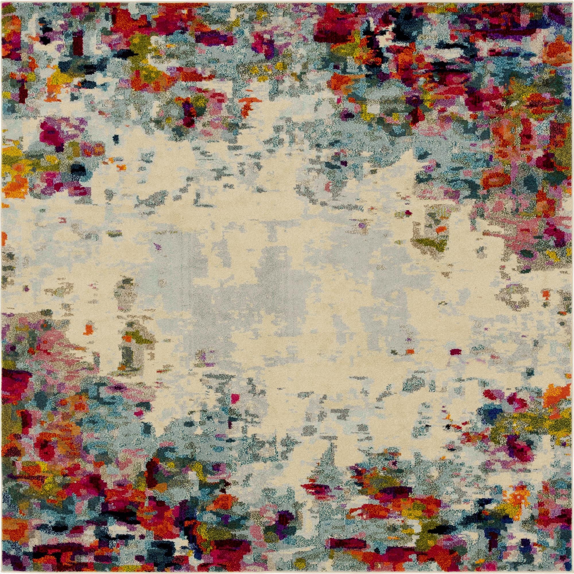 Primary image 8' x 8'  Washable Spectrum Square Rug