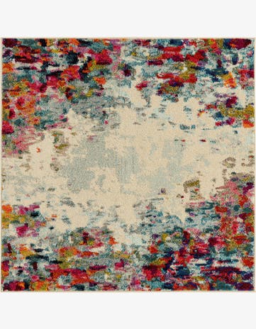 4' x 4' Washable Spectrum Square Rug
