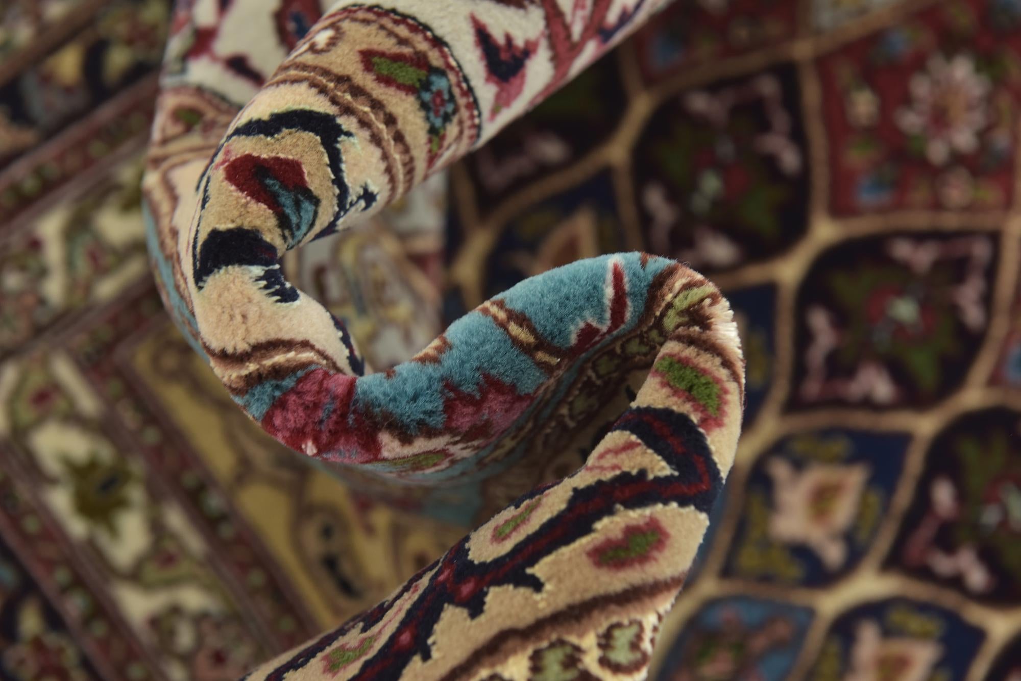 6' 8 x 8' 5 Hand Knotted Tabriz Persian Square Rug