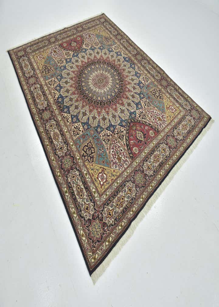 6' 8 x 8' 5 Hand Knotted Tabriz Persian Square Rug