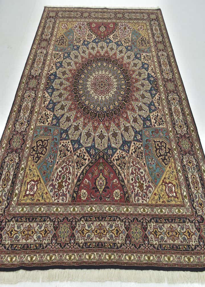 6' 8 x 8' 5 Hand Knotted Tabriz Persian Square Rug