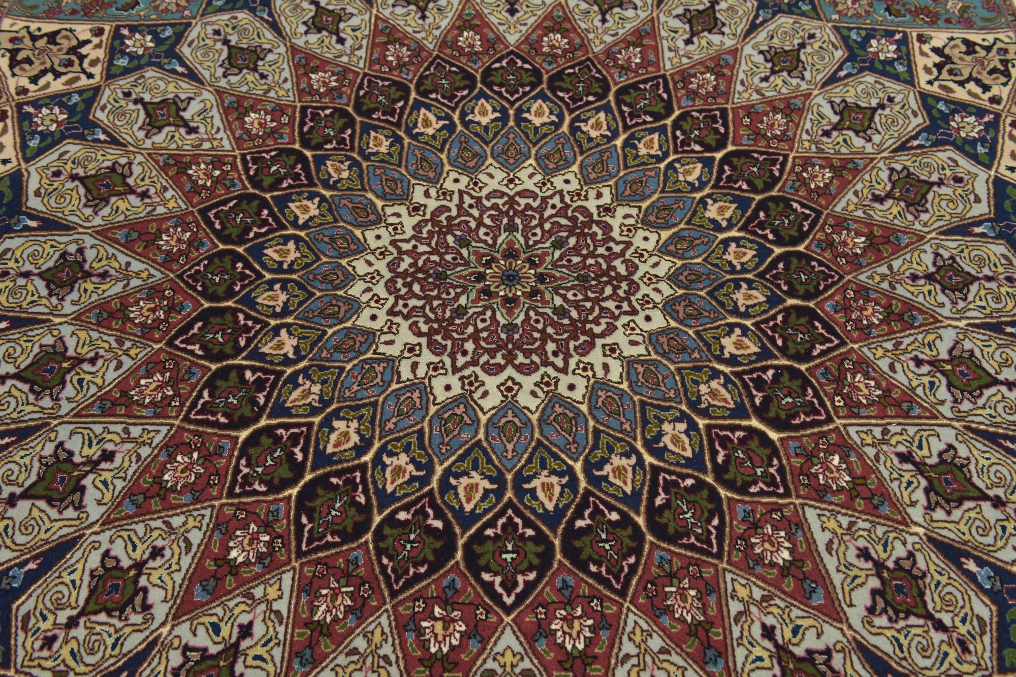 6' 8 x 8' 5 Hand Knotted Tabriz Persian Square Rug
