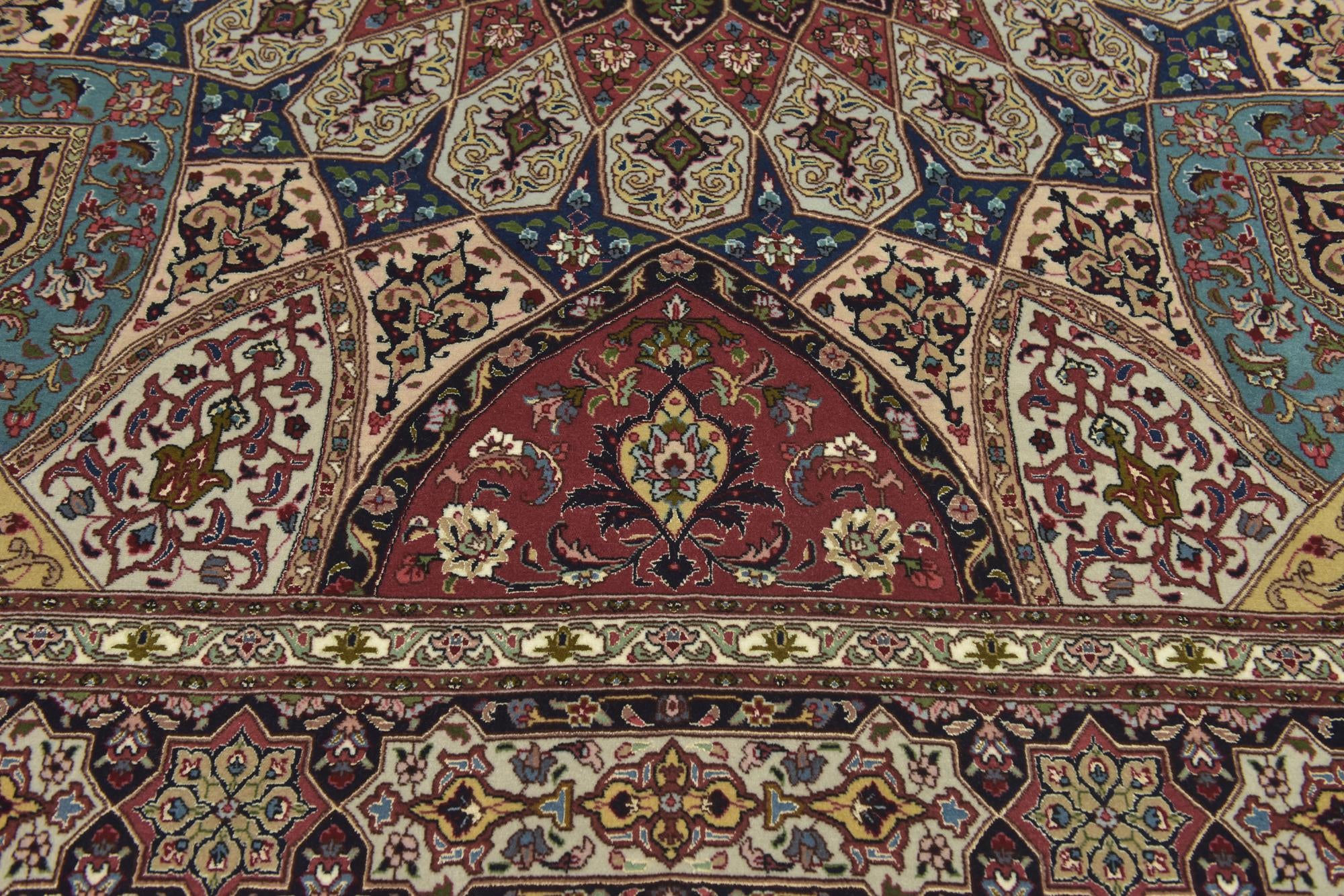 6' 8 x 8' 5 Hand Knotted Tabriz Persian Square Rug