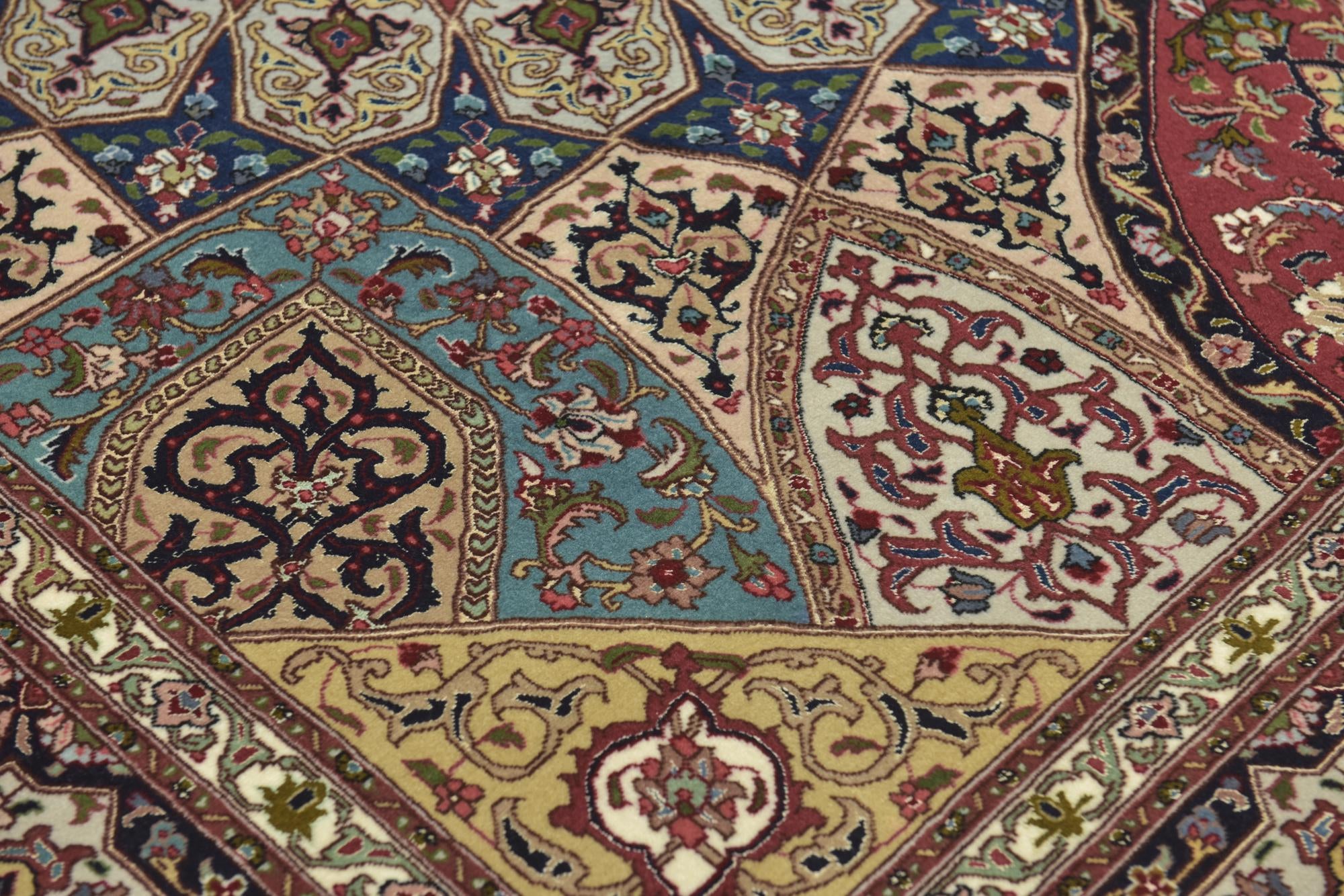 6' 8 x 8' 5 Hand Knotted Tabriz Persian Square Rug