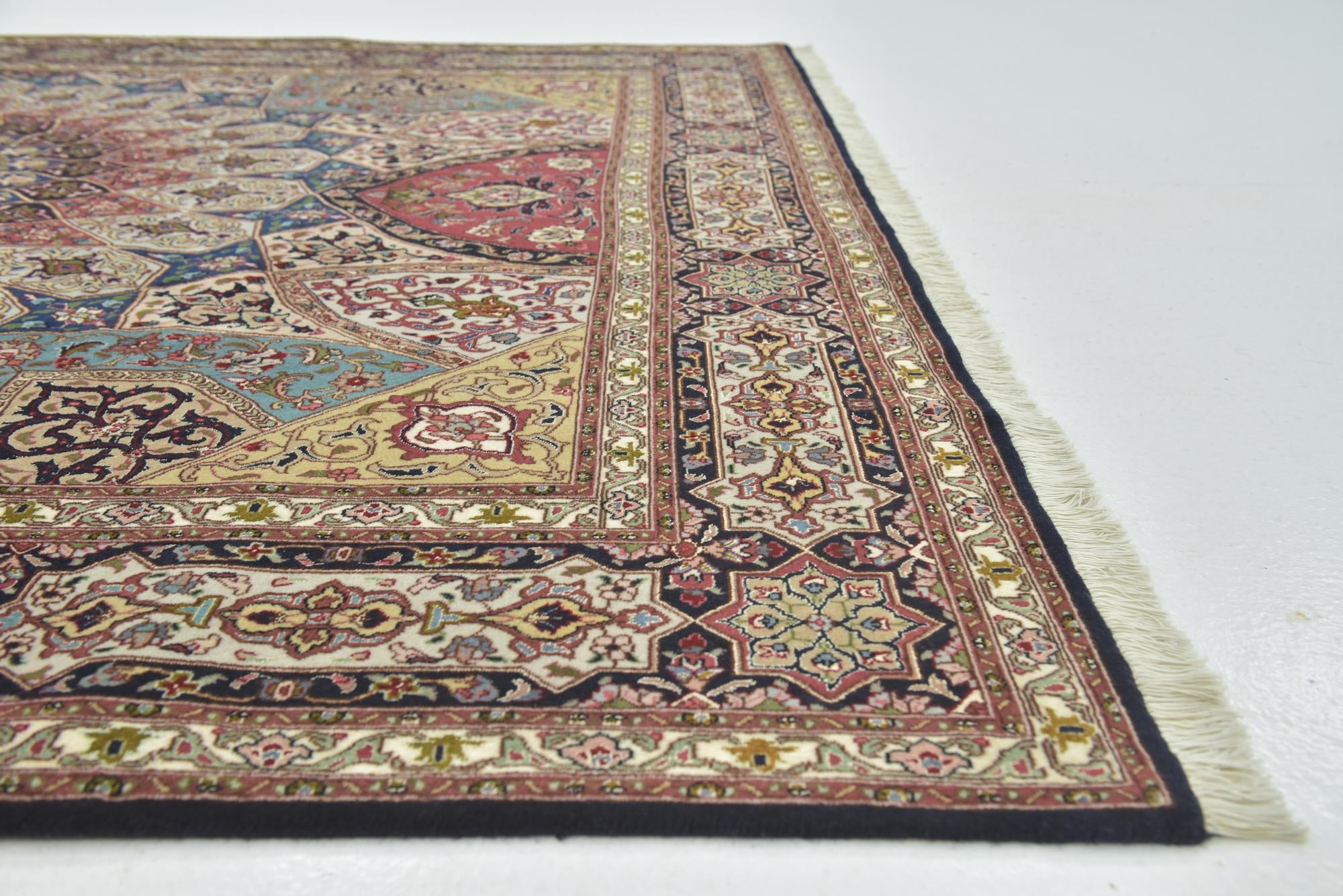 6' 8 x 8' 5 Hand Knotted Tabriz Persian Square Rug