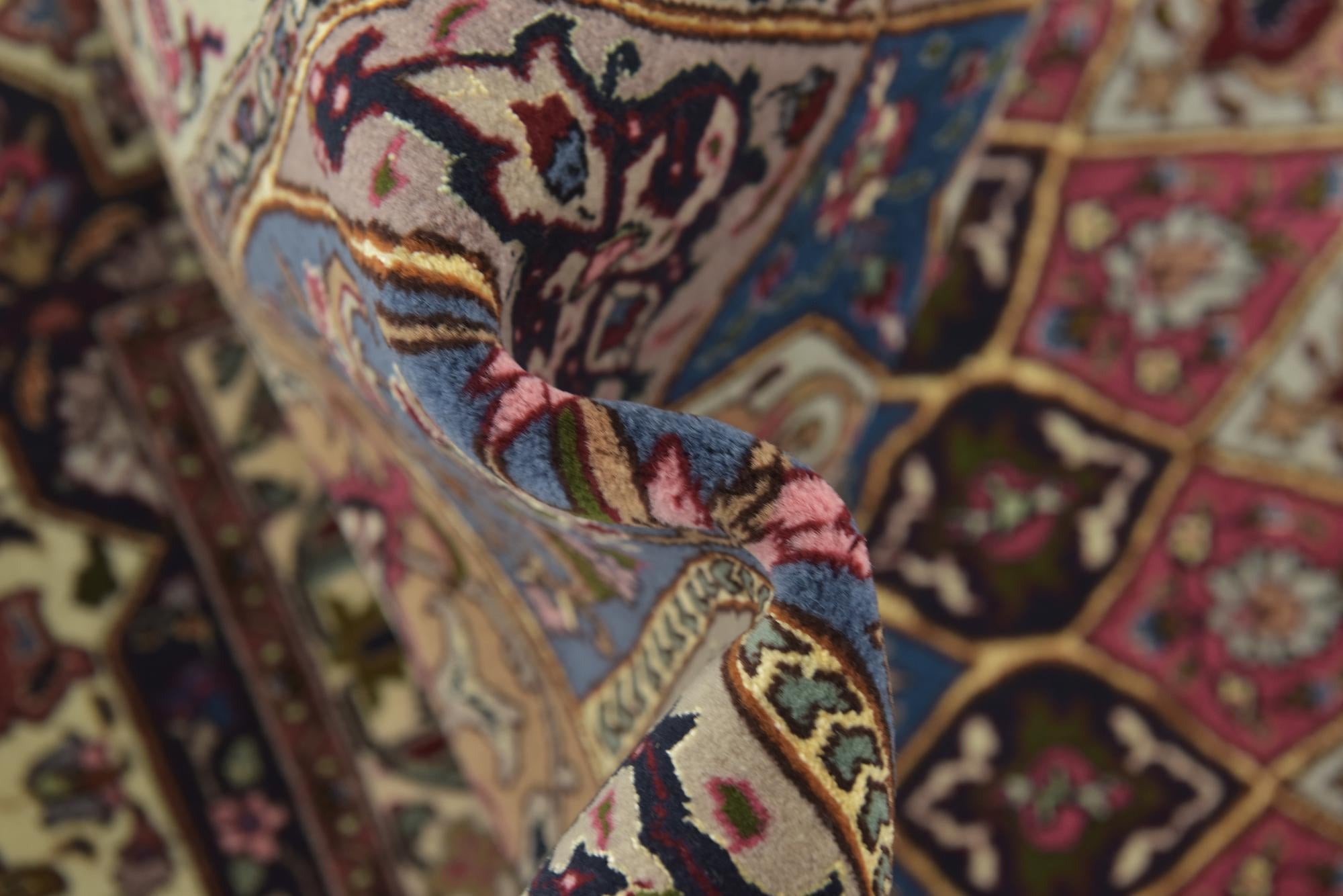 6' 8 x 8' 3 Hand Knotted Tabriz Persian Square Rug