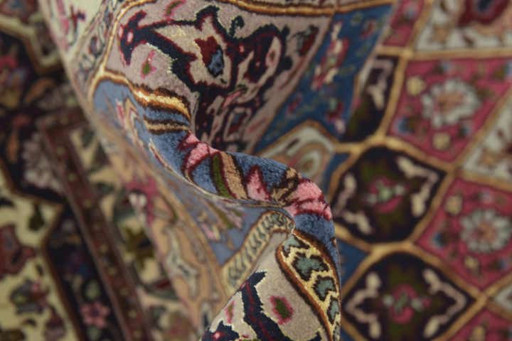 6' 8 x 8' 3 Hand Knotted Tabriz Persian Square Rug
