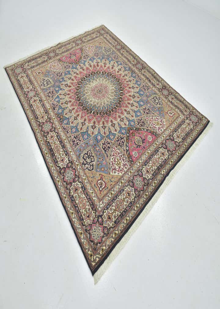 6' 8 x 8' 3 Hand Knotted Tabriz Persian Square Rug