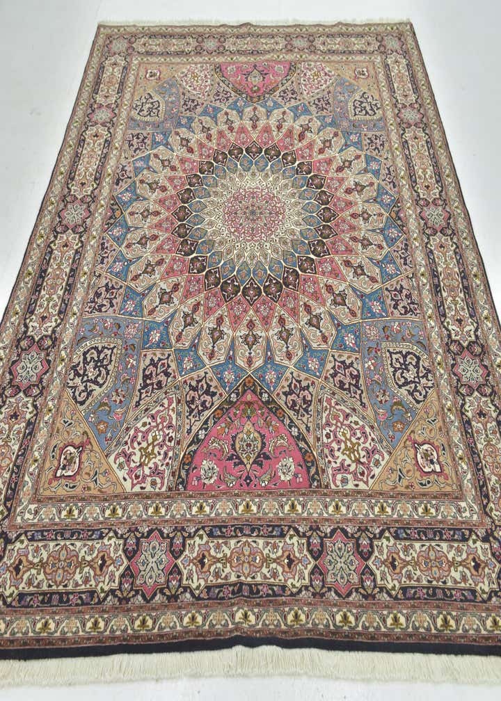 6' 8 x 8' 3 Hand Knotted Tabriz Persian Square Rug