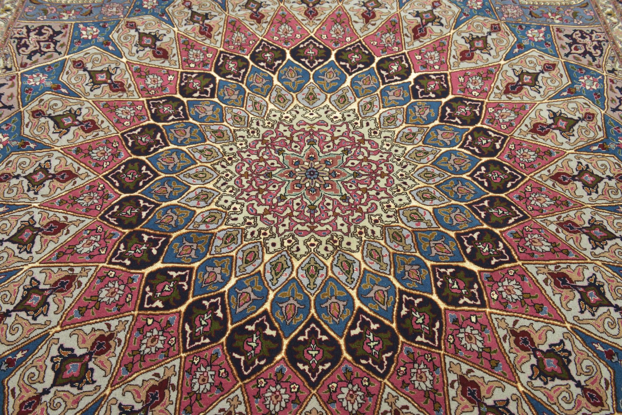 6' 8 x 8' 3 Hand Knotted Tabriz Persian Square Rug