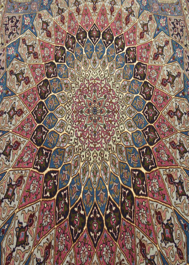 6' 8 x 8' 3 Hand Knotted Tabriz Persian Square Rug