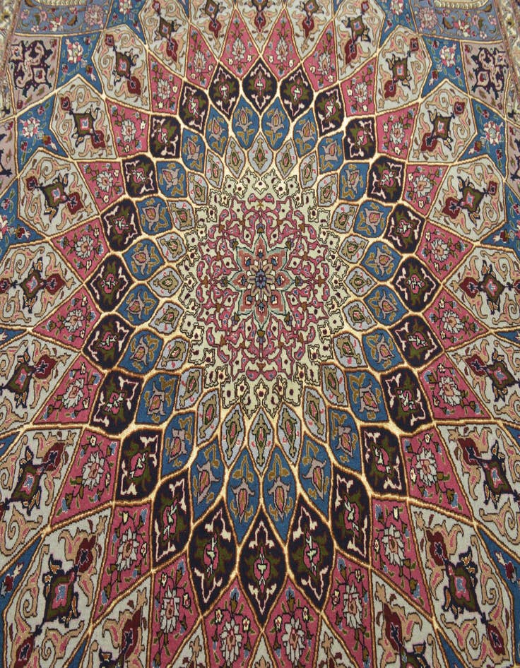 Detail image of 6' 8 x 8' 3 Hand Knotted Tabriz Persian Square Rug
