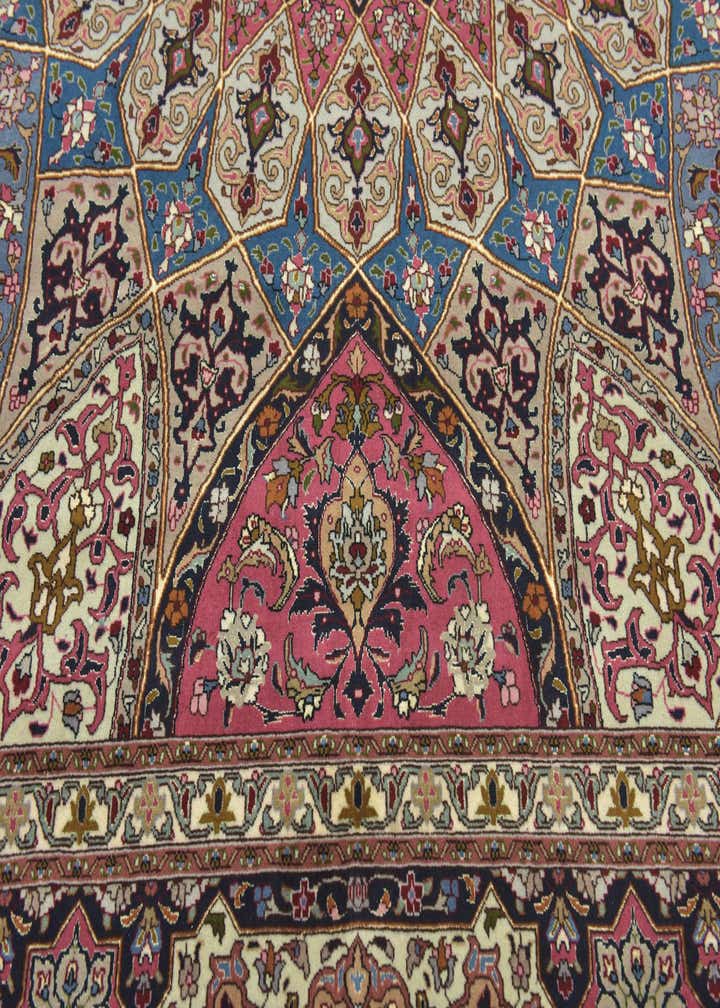 6' 8 x 8' 3 Hand Knotted Tabriz Persian Square Rug