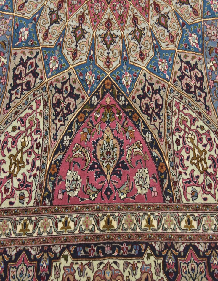 Detail image of 6' 8 x 8' 3 Hand Knotted Tabriz Persian Square Rug