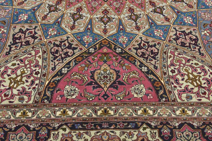 6' 8 x 8' 3 Hand Knotted Tabriz Persian Square Rug