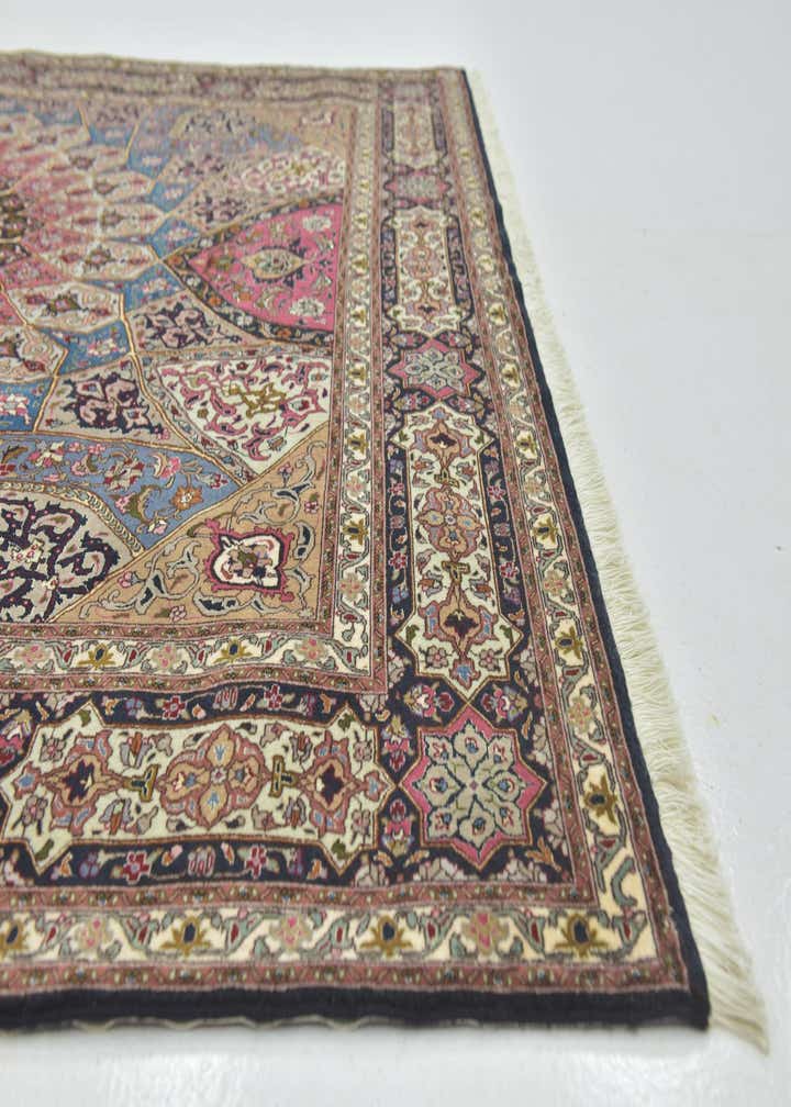 6' 8 x 8' 3 Hand Knotted Tabriz Persian Square Rug