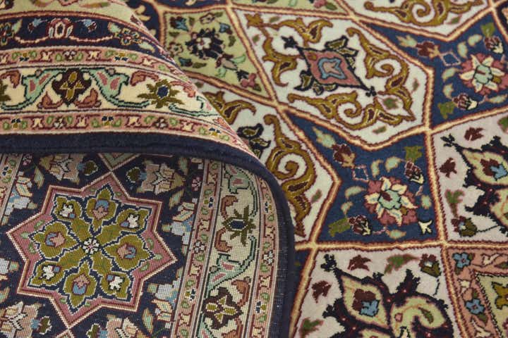 6' 8 x 8' 3 Hand Knotted Tabriz Persian Square Rug