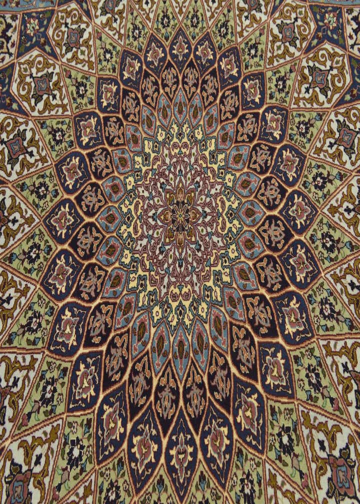 6' 8 x 8' 3 Hand Knotted Tabriz Persian Square Rug